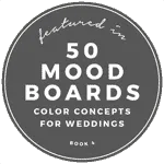 Siegel Featured in 50 Mood Boards, Color Concepts for Weddings