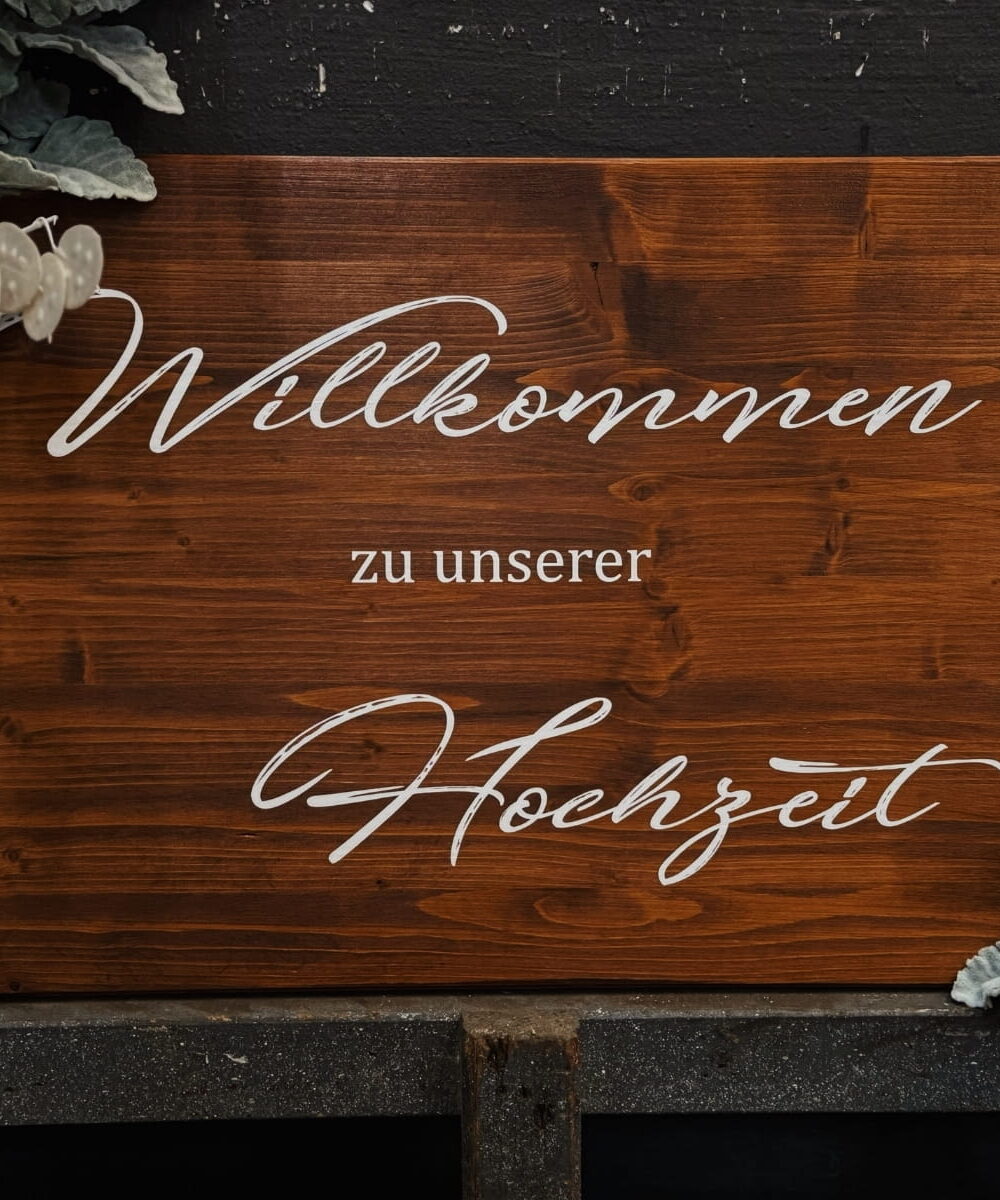 Willkommen Schild