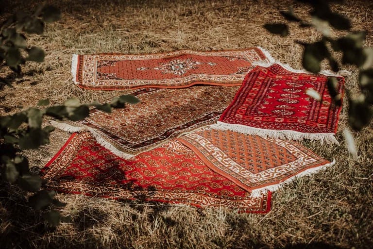 Teppich für Vintage / Boho Hochzeit